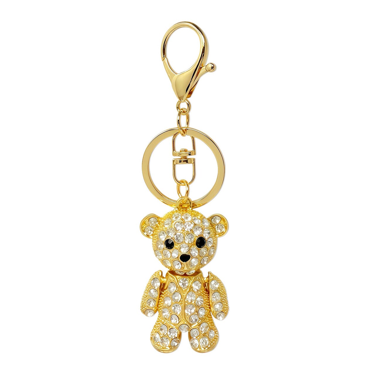 Wrapables Crystal Bling Keychain, Keyring Purse Handbag Pendant Charm, Teddy Bear